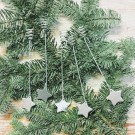 Balanselysholder med stjerne - sølv 10 pk thumbnail