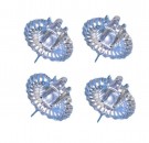 Lysholder til adventskrans og dekorasjoner 22 mm - sølv 4 pk thumbnail