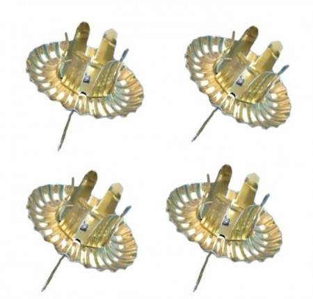 Lysholder til adventskrans og dekorasjoner 22 mm - gull 4 pk