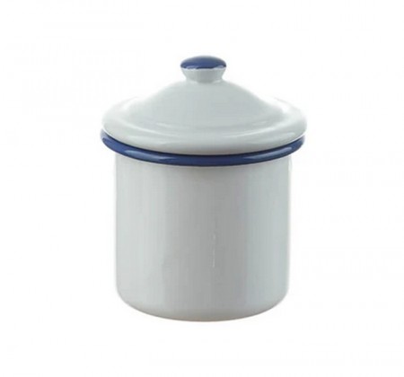 Emaljert liten boks med lokk