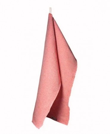 Håndkle rød - lin og bomull