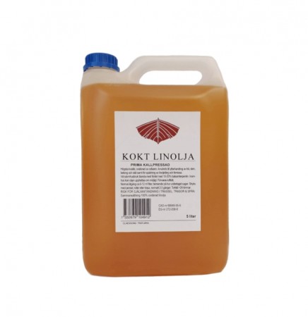 Kokt kaldpresset linolje 5 liter