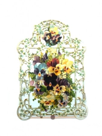 Stort glansbilde med blomster