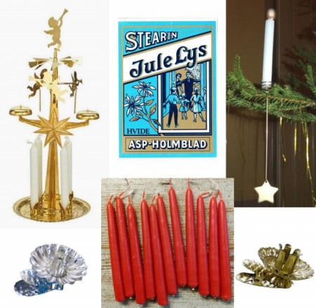 Juletrelys og lysholdere