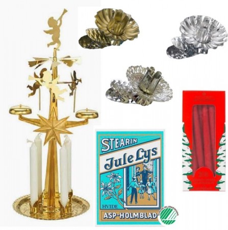 Juletrelys og lysholdere