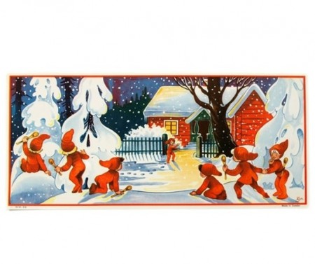 Julebilde av papir 40 x 18 cm
