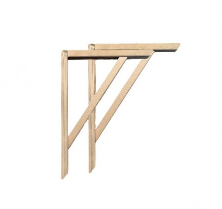 Hyllevinkel i furu 180 x 265 mm, 2 stk