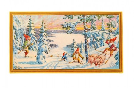 Julebilde av papir 39 x 21 cm