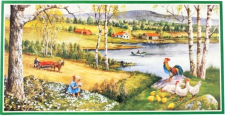 Gammeldags påskebilde 60 x 30 cm