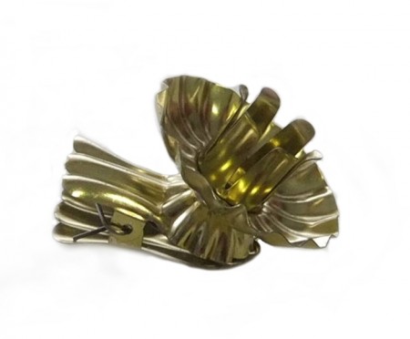 Lysholder med skjellformet klype - gull 10 pk