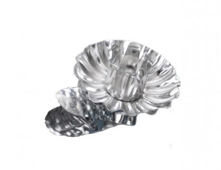 Lysholder med kongleformet klype - sølv 10 pk