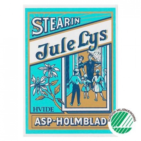 Hvite juletrelys av 100 % stearin - 20 pk