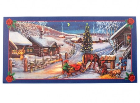 Julebilde av papir 60 x 30 cm