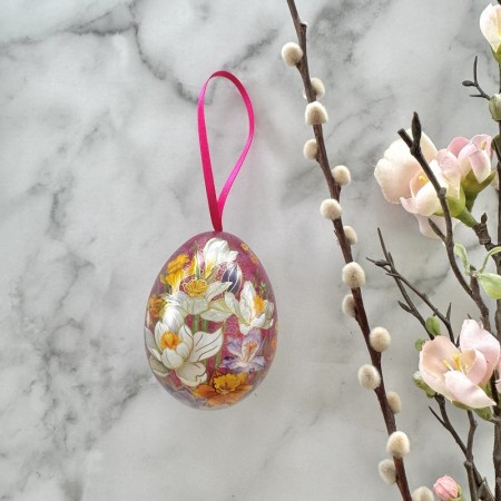 Påskeegg av metall - mini rosa