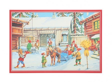Julebilde av papir 50 x 34 cm