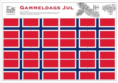 Utklippsark - store norske flagg