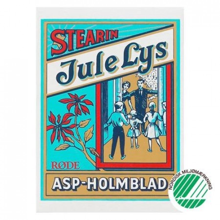 Røde juletrelys av 100 % stearin - 20 pk
