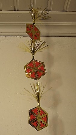 Uro sekskantet - original 1970-talls julepynt