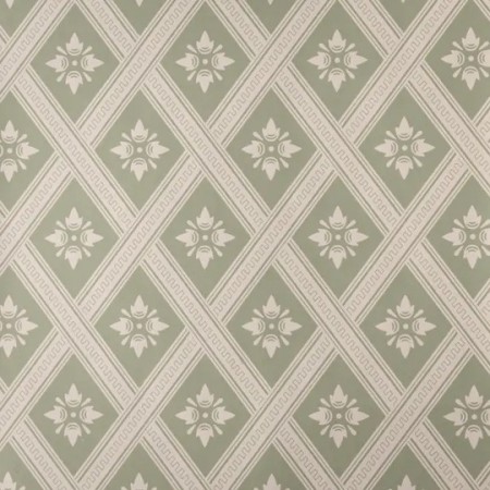 Sørgården grønn papirtapet