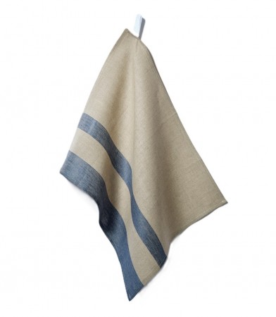 Glasshåndkle av 100 % lin, 50 x 35 cm - blått