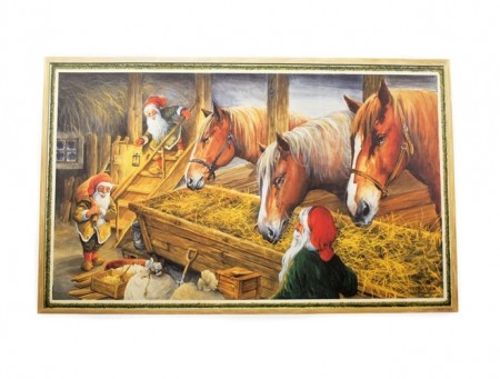 Julebilde av papir 70 x 43 cm