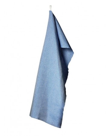 Håndkle blått - i lin og bomull