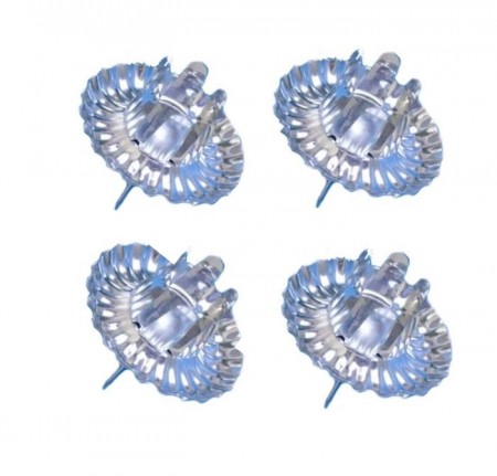 Lysholder til adventskrans og dekorasjoner 22 mm - sølv 4 pk
