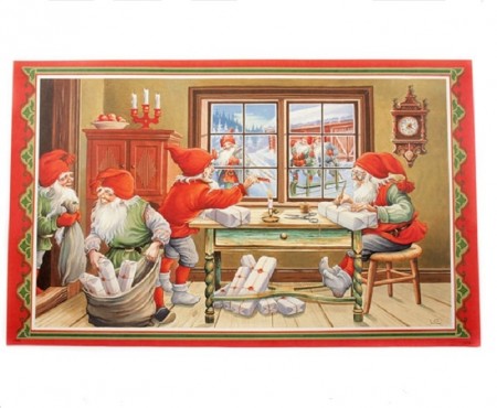 Julebilde av papir 70 x 43 cm