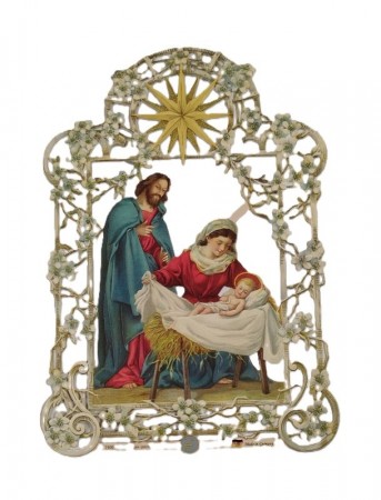 Stort glansbilde - Den hellige familie