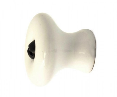 Porselensknott med sort skruehode 38 mm