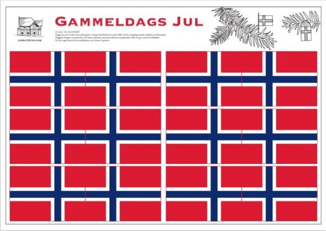 Lag din egen flagglenke til juletreet.