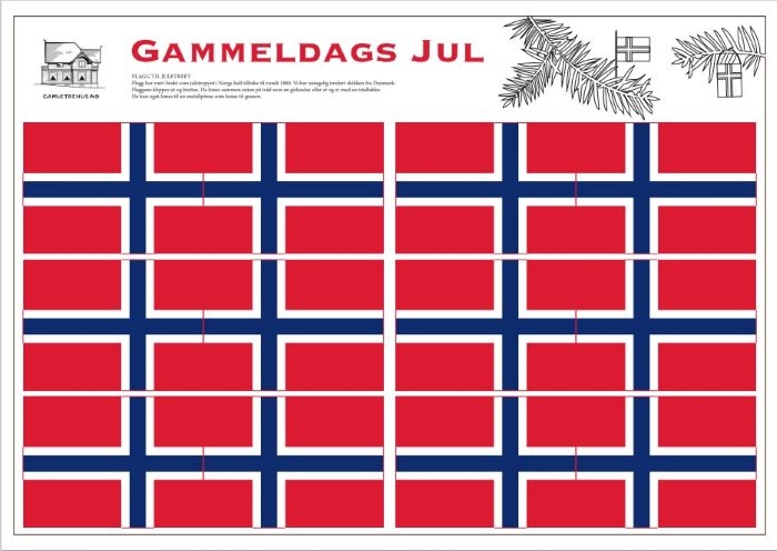 Lag din egen flagglenke til juletreet.